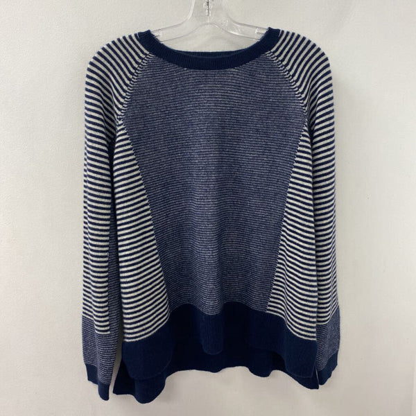 Meir WOMEN'S SWEATER grey navy XL
