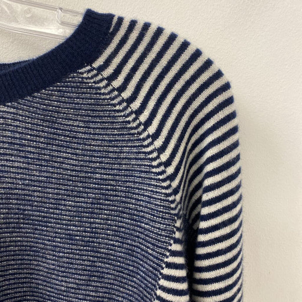 Meir WOMEN'S SWEATER grey navy XL