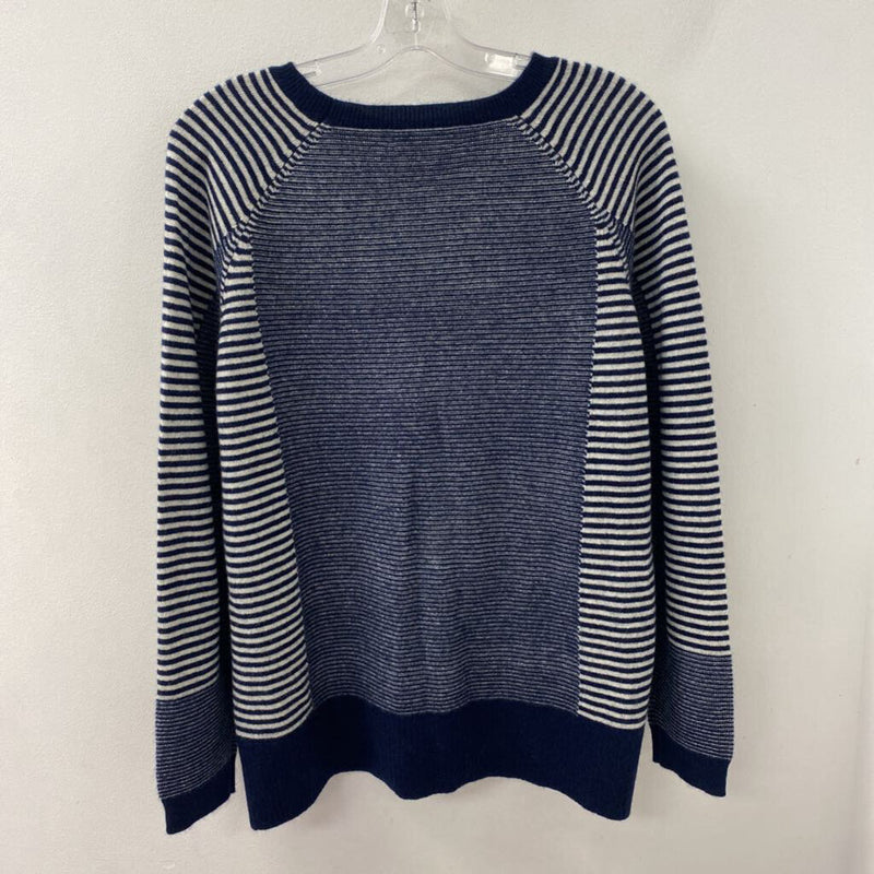 Meir WOMEN'S SWEATER grey navy XL