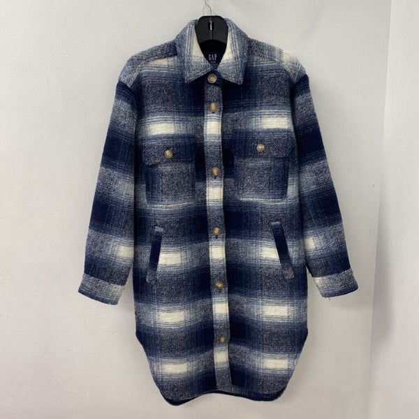 GAP WOMEN'S COAT blue white XS