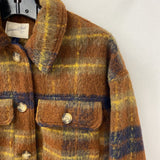 UNIVERSAL THREAD (target) WOMEN'S COAT brown navy yellow S