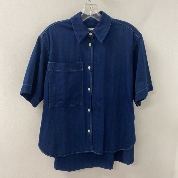 YMC WOMEN'S BLOUSE/SHIRT dark blue XS