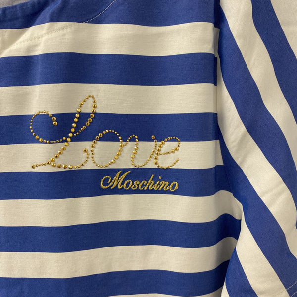 LOVE MOSCHINO WOMEN'S TOP white blue mix 8