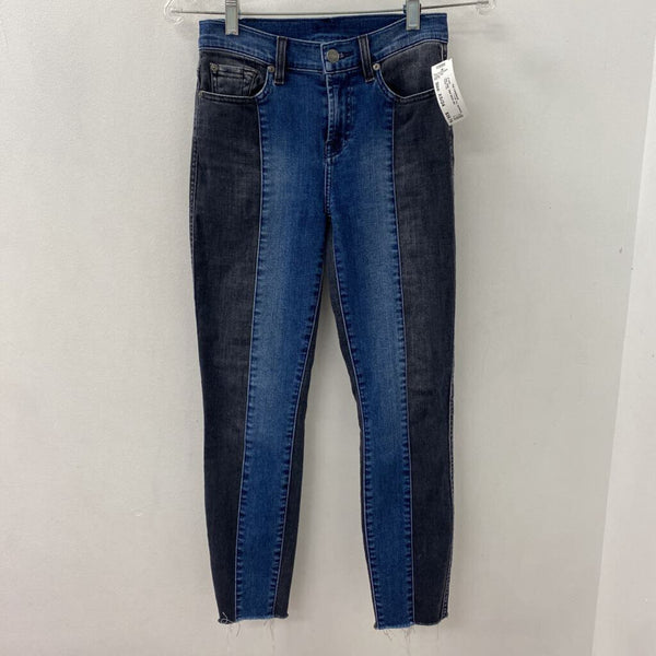 7 FOR ALL MANKIND WOMEN'S JEANS blue black mix XS/24