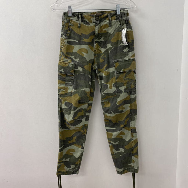 MOTHER WOMEN'S PANTS green mix XS/24