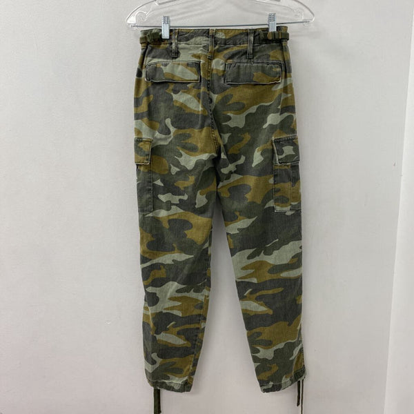 MOTHER WOMEN'S PANTS green mix XS/24