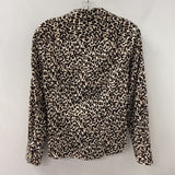 TALBOTS WOMEN'S BLOUSE/SHIRT brown black cream mix 6
