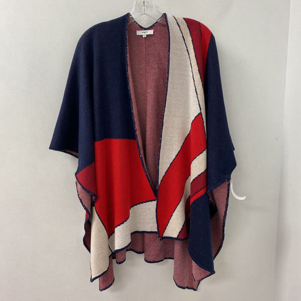 SUNCOO paris WOMEN'S PONCHO/CAPE red navy burgundy cream ONE SIZE