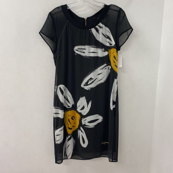 DESIGUAL WOMEN'S DRESS black white yellow mix L