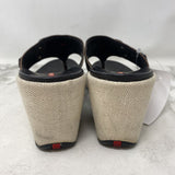 PRADA WOMEN'S SANDALS brown cream mix 39