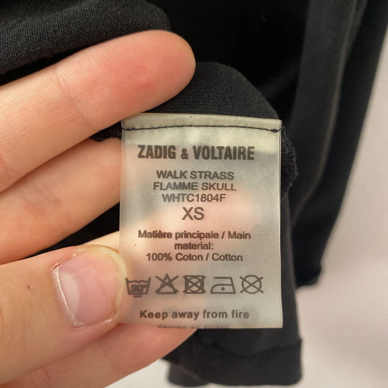 ZADIG & VOLTAIRE WOMEN'S T-SHIRT charcoal mix XS