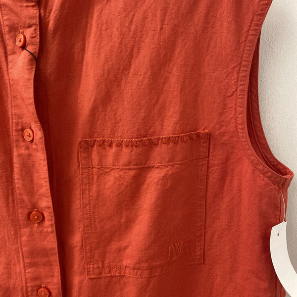 UNIQLO WOMEN'S TOP dark orange XS