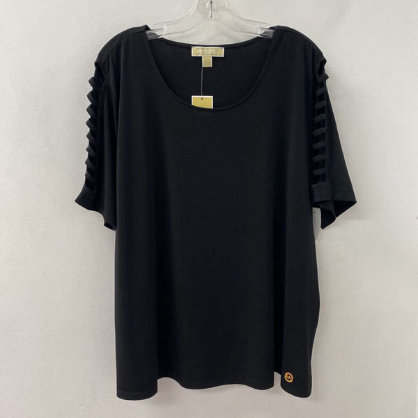MICHAEL/Michael Kors WOMEN'S PLUS TOP black 3X