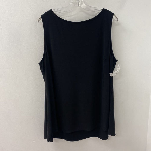 LAURA WOMEN'S PLUS TOP black 3X