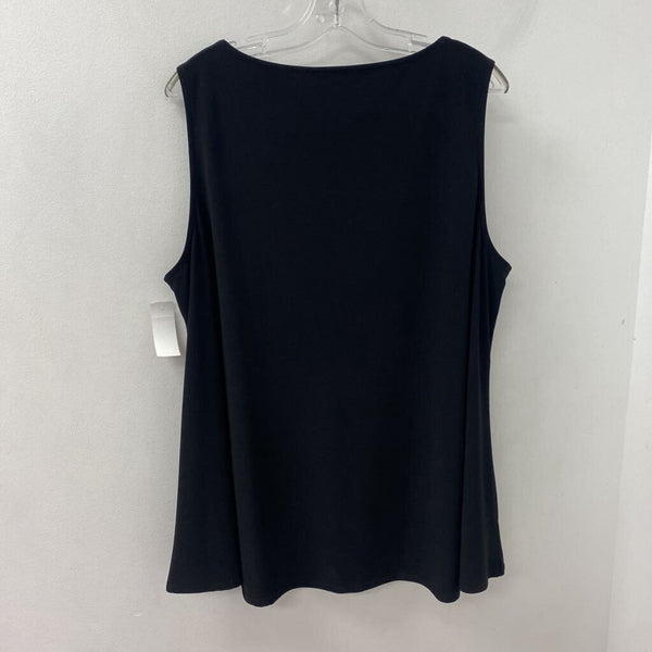 LAURA WOMEN'S PLUS TOP black 3X
