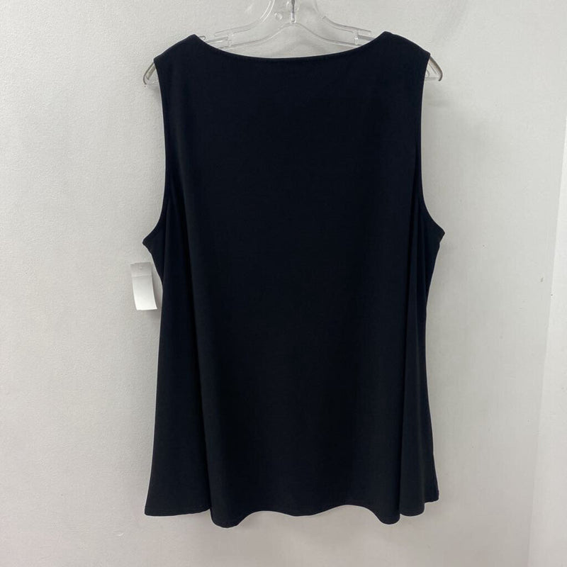 LAURA WOMEN'S PLUS TOP black 3X