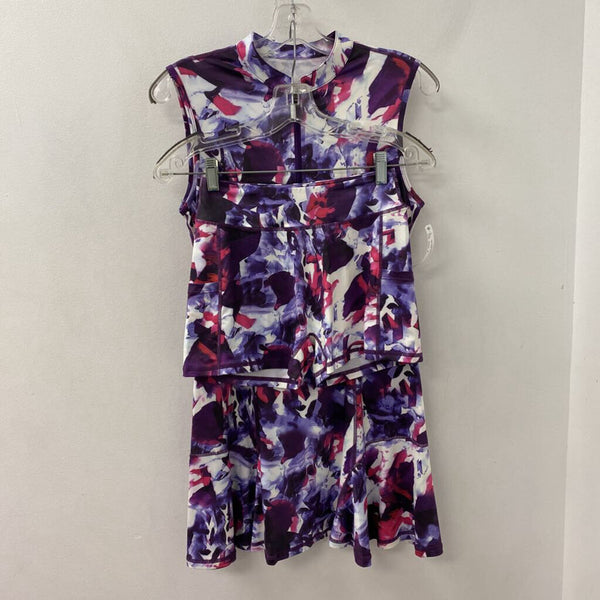 WOMEN'S ACTIVE DRESS purple pink white mix S