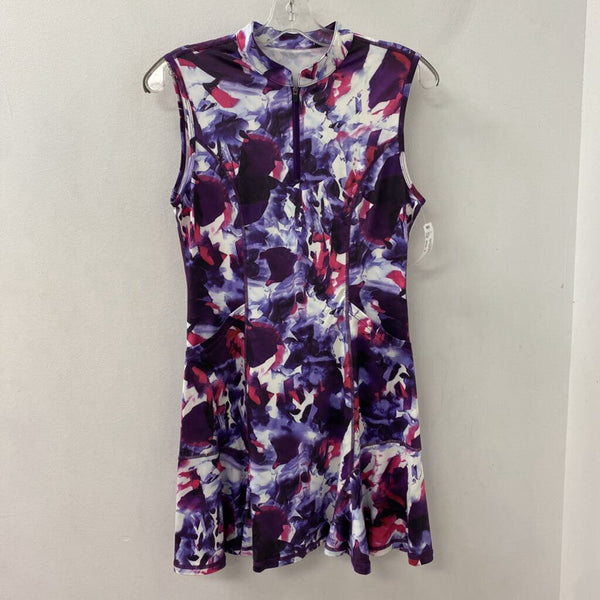 WOMEN'S ACTIVE DRESS purple pink white mix S