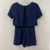 AQUA WOMEN'S JUMPSUIT navy black mix M