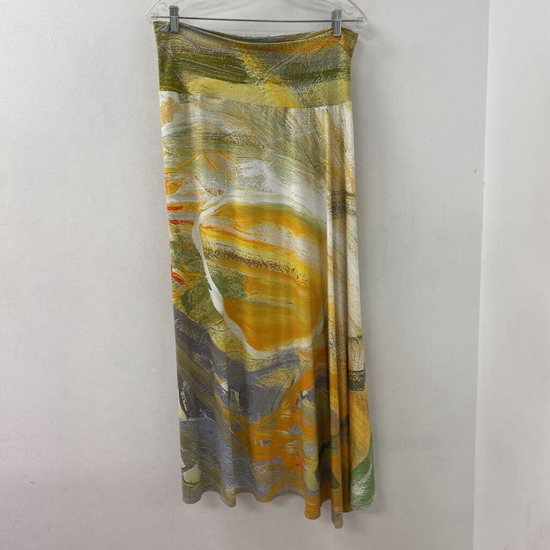 LUNDSTROM WOMEN'S SKIRT white yellow green multi 10-12