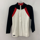 L-RL WOMEN'S SWEATER black ivory red M/L