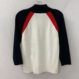L-RL WOMEN'S SWEATER black ivory red M/L