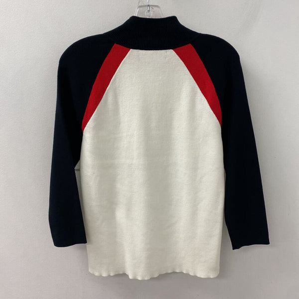 L-RL WOMEN'S SWEATER black ivory red M/L