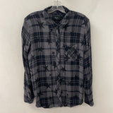 RAILS WOMEN'S BLOUSE/SHIRT grey black L