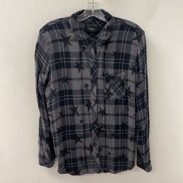 RAILS WOMEN'S BLOUSE/SHIRT grey black L