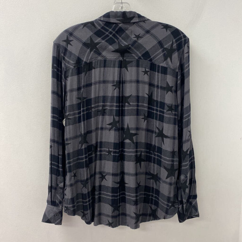 RAILS WOMEN'S BLOUSE/SHIRT grey black L