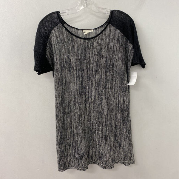 EILEEN FISHER WOMEN'S SWEATER black white mix S