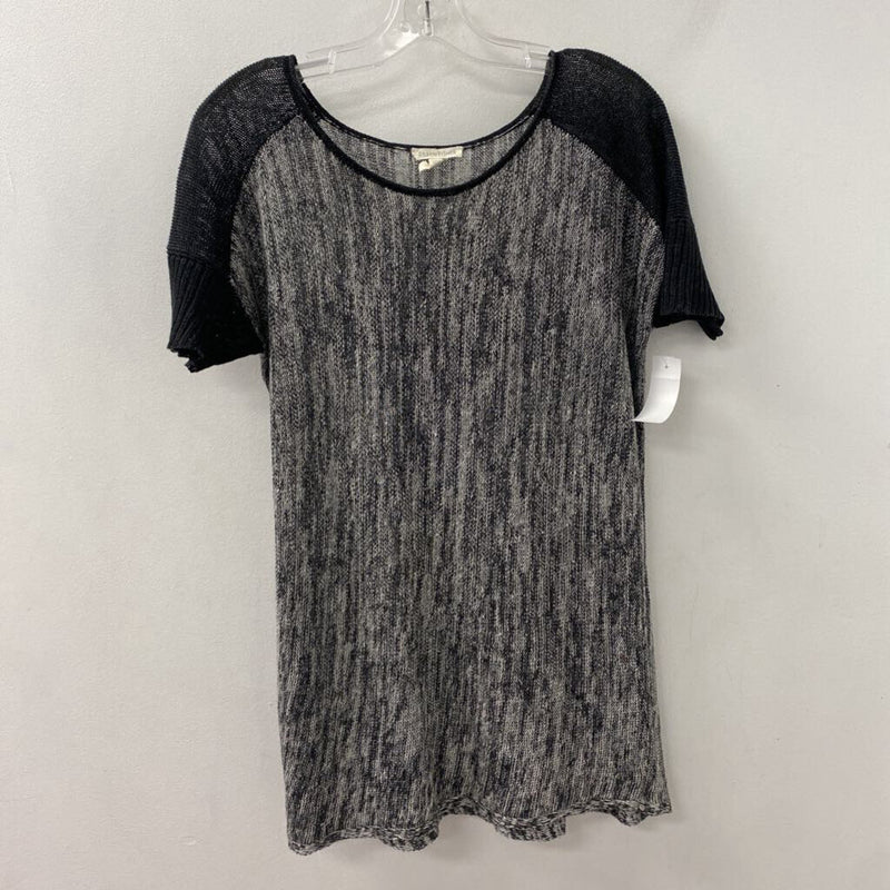 EILEEN FISHER WOMEN'S SWEATER black white mix S