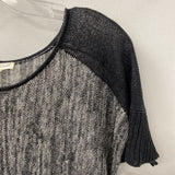 EILEEN FISHER WOMEN'S SWEATER black white mix S