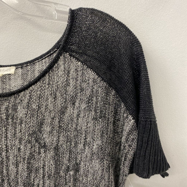 EILEEN FISHER WOMEN'S SWEATER black white mix S