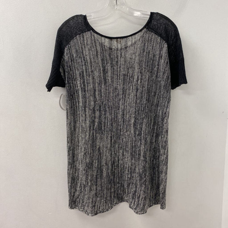 EILEEN FISHER WOMEN'S SWEATER black white mix S