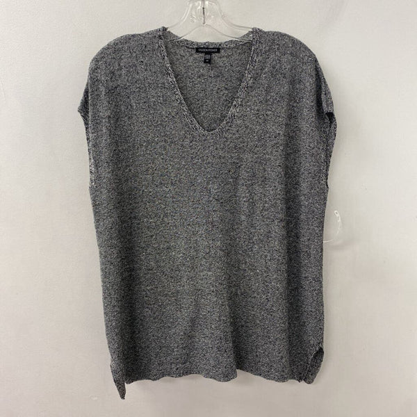 EILEEN FISHER WOMEN'S SWEATER black white mix S