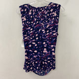 ROBERT RODRIGUEZ WOMEN'S TOP purple navy pink mix M