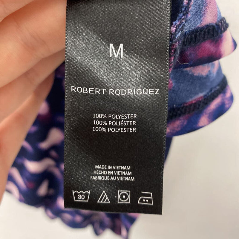 ROBERT RODRIGUEZ WOMEN'S TOP purple navy pink mix M