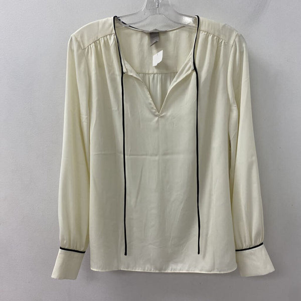 H&M WOMEN'S BLOUSE/SHIRT cream black mix M