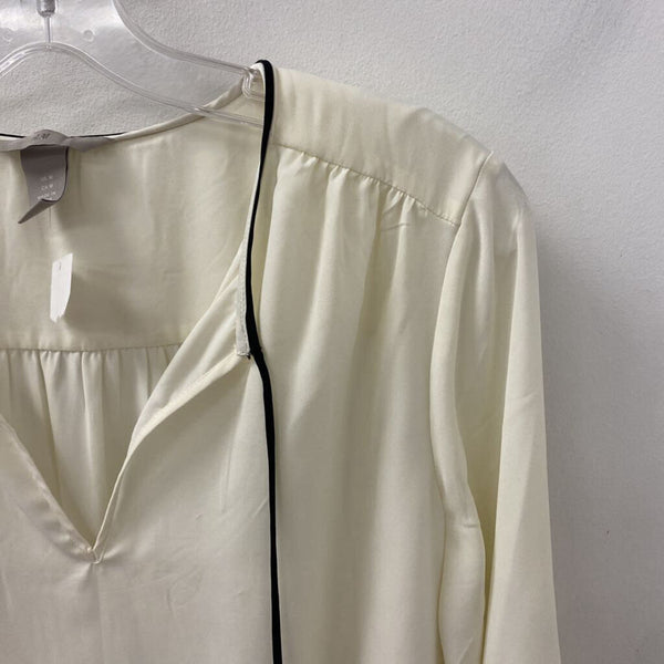 H&M WOMEN'S BLOUSE/SHIRT cream black mix M