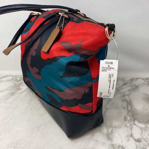 COACH WOMEN'S BAG red black brown mix