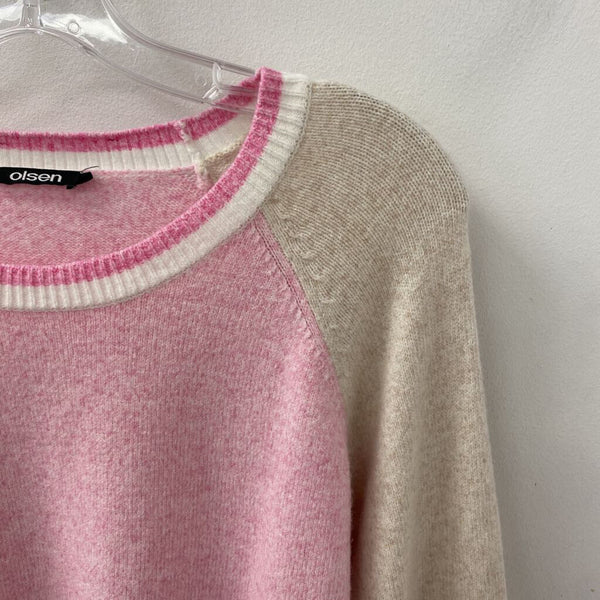OLSEN WOMEN'S SWEATER pink cream mix M/L