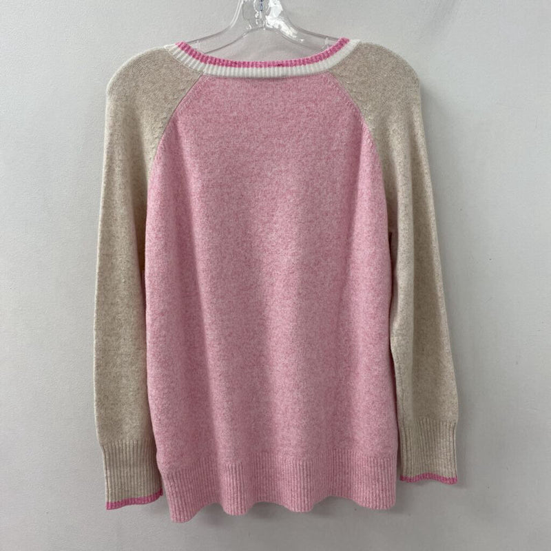 OLSEN WOMEN'S SWEATER pink cream mix M/L