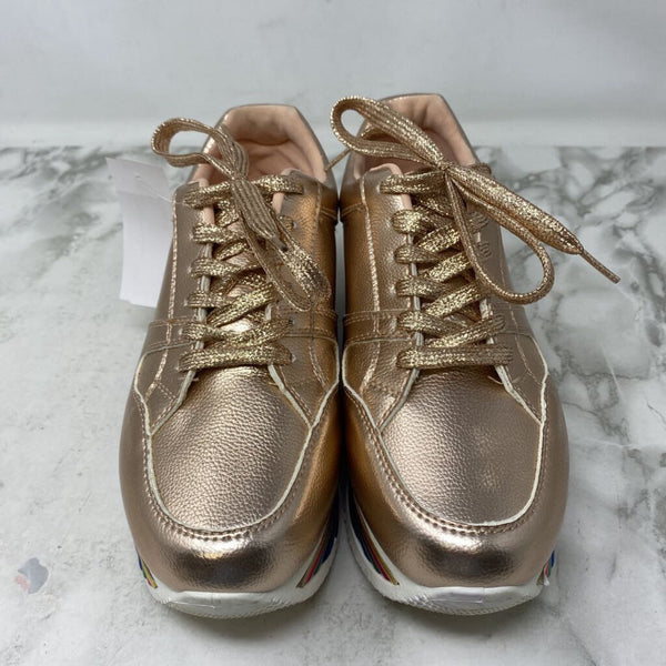 QUPID WOMEN'S SNEAKERS rose gold ranibow 8