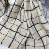 ZARA WOMEN'S SCARF/SHAWL beige black