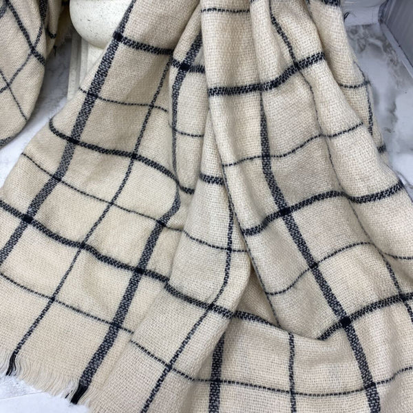 ZARA WOMEN'S SCARF/SHAWL beige black