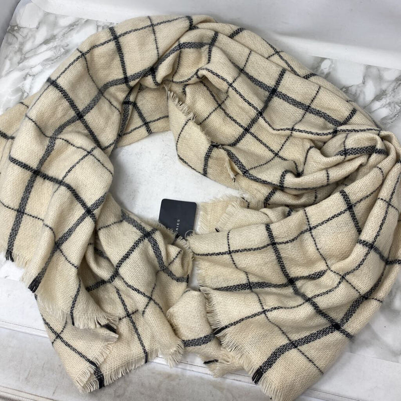 ZARA WOMEN'S SCARF/SHAWL beige black