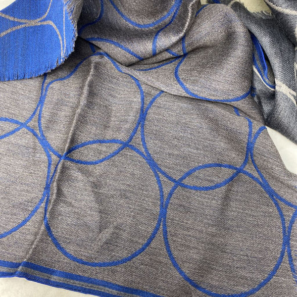 TRAITS WOMEN'S SCARF/SHAWL blue grey