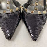 VALENTINO Garavani WOMEN'S HEELS black pewter 40.5