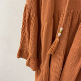 AVEC LES FILLES WOMEN'S DRESS burnt orange M